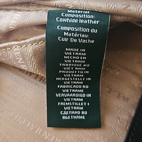 Lauren Ralph Lauren Ivory/Black Crossbody Shoulder Bag Purse - Picture 11 of 11